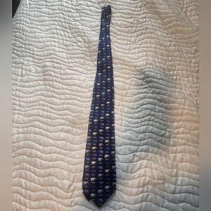 Dior Blue Geometric Pattern Tie